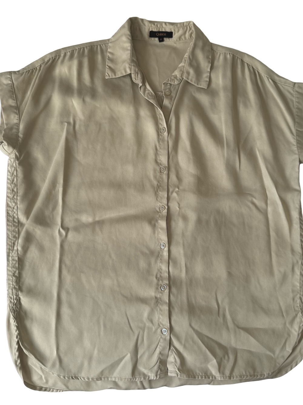 Quince Women’s Vintage-Wash Tencel Camp Shirt Size M